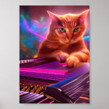 サイケデリックart keyboard/piano cat