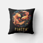 サイケデリックArt Pisces〔占星術の〕十二宮図名 クッション (裏面)