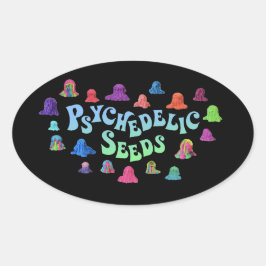 サイケデリックBlobs by Bex Ilsley (Stickerz) 楕円形シール