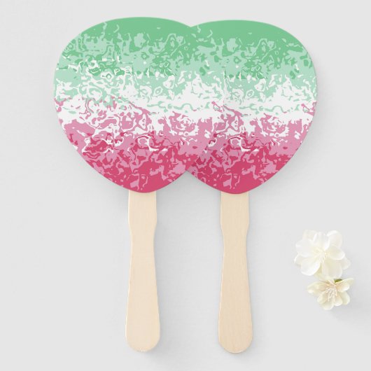 サイケデリックGroovy抽象芸術色性的プライド国旗 ハンドファン (正面&裏面)