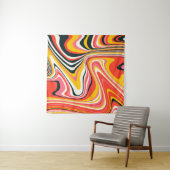 サイケデリックgroovy背景カラフル抽象芸術b タペストリー (インサイチュ)