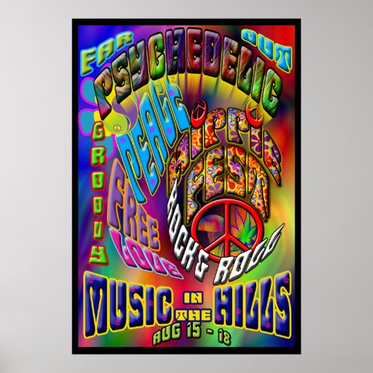 サイケデリックHippieest Music Poster ポスター (正面)