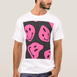 サイケデリックhipster顔、シームレスなデザイン。 tシャツ