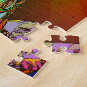 サイケデリックNYC虹色自由1R像 ジグソーパズル (側面)