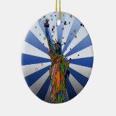 サイケデリックNYC:自由の女神#2 セラミックオーナメント (右)