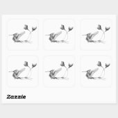 サイケドル鳥のタトゥー スクエアシール (シート)