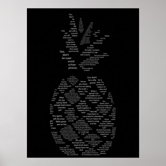 サイケ引用文パイナップル ポスター (正面)