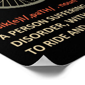 サイコおもしろいパスサイクリングギフトバイクもしくは自転車に乗る人 ポスター (角)