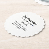 サイコおもしろいパス定義のラウンド ペーパーコースター (アングル)