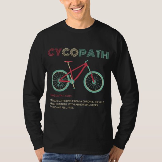 サイコおもしろいパス自転車ユーモア Tシャツ (正面)