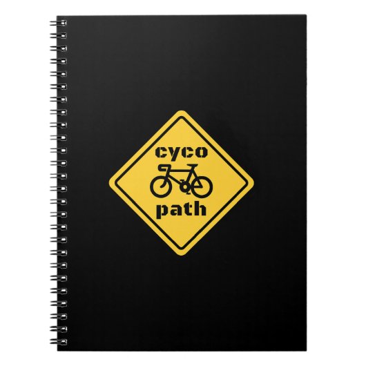 サイコおもしろいパスRoad Sign for Cycle Lover T-Shirt ノートブック (正面)