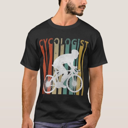 サイコおもしろいロジストサイクリスト自転車ノベルティ自転車 Tシャツ (正面)