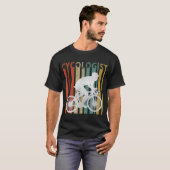 サイコおもしろいロジストサイクリスト自転車ノベルティ自転車 Tシャツ (正面フル)