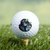サイコかわいいモンスターアニメガール ゴルフボール (インサイチュ 木)