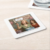 サイコのオリジナルのシャワーシーン スクエアペーパーコースター (アングル)