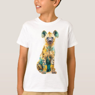 サイコカラーハイエナポップアートTシャツグラフィック Tシャツ