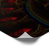 サイコギア炎フラクタルアート ポスター (角)