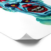 サイコクリーピーキラーゾンビピエロホラーアート ポスター (角)