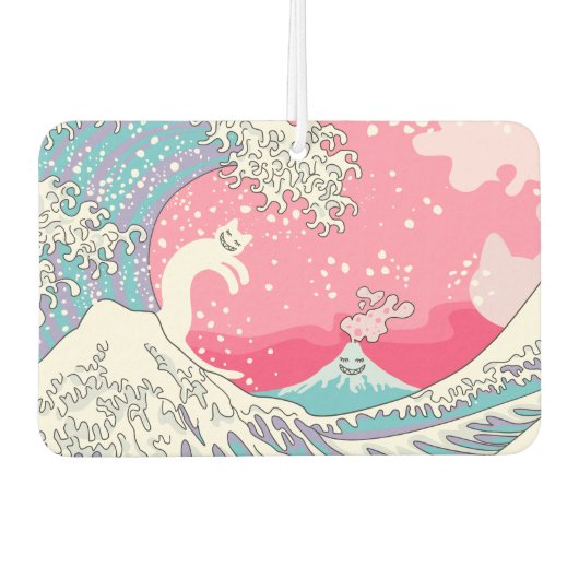 サイコデリックBUBLEGUM久奈川サーファー猫 カーエアーフレッシュナー (正面)