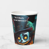 サイコトップハットハローウィンパーティ紙カップ 紙コップ (正面)