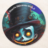 サイコトップハットハローウィンパーティ ラウンドペーパーコースター (正面)
