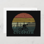 サイコパスおもしろいサイクリングことわざ シーズンポストカード (正面/裏面)