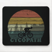 サイコパスおもしろいサイクリングことわざ マウスパッド (正面)