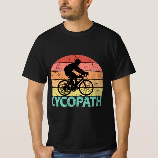 サイコパスおもしろいサイクリングサイクリスト Tシャツ (正面)