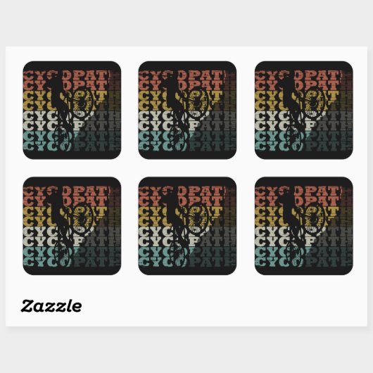 サイコパスおもしろいサイクリング スクエアシール (シート)