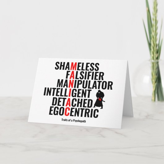 サイコパスの特徴 カード (正面)