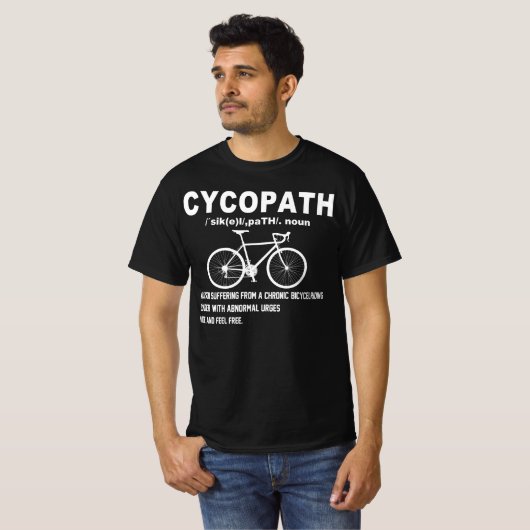 サイコパスサイクリングサイクリスト Tシャツ (正面フル)