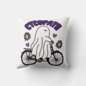 サイコパスハロウィーン幽霊オンパープルサイクリング クッション (裏面)