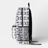 サイコパスハロウィーン幽霊オンパープルサイクリング プリントバックパック (右)