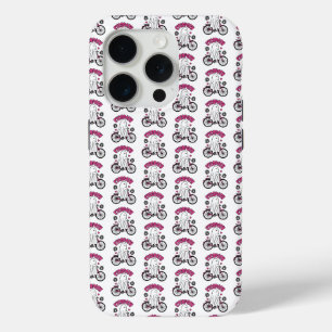 サイコパスハロウィーン幽霊オンピンク自転車 iPhone 15 PROケース