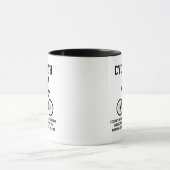 サイコパス定義自転車サイクリング自転車 マグカップ (中央)