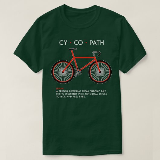 サイコパス自転車おもしろいサイクリング自転車2 Tシャツ (デザイン正面)