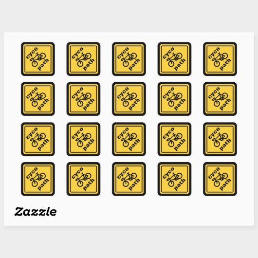 サイコパス・サイクリング・ファン必見のサイン スクエアシール (シート)