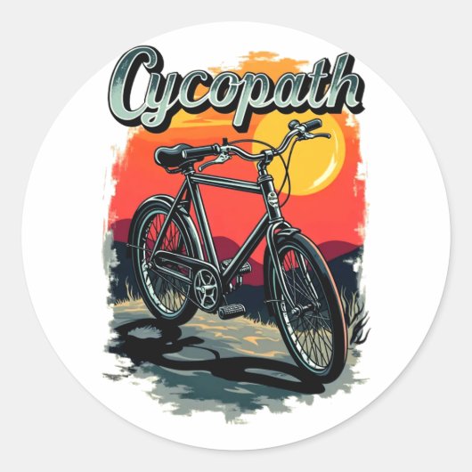 サイコパス:サンセットバイクデザイン ラウンドシール (正面)