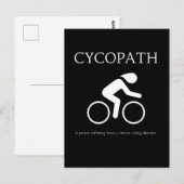 サイコパス、私はバイクおもしろいノベルティ ポストカード (正面/裏面)