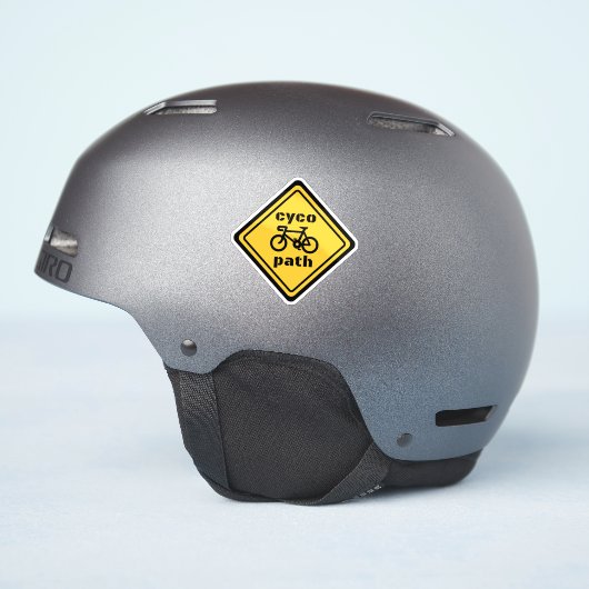 サイコパス 自転車愛好家のための面白い道路標識 シール (ヘルメット側面)