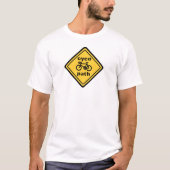 サイコパスTシャツ: 自転車愛好家のための面白い道路標識デザイン Tシャツ (正面)