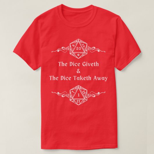 サイコロがサイコロを奪う遠くに Tシャツ (デザイン正面)