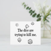 サイコロが私を殺そうとしている ポストカード (スタンド正面)