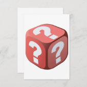 サイコロと疑問符招待状 招待状 (正面/裏面)