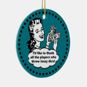 サイコロのゲームの勝者 セラミックオーナメント (右)