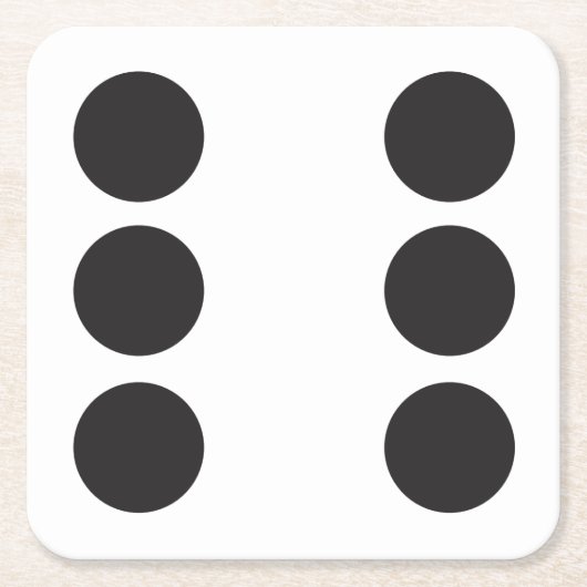 サイコロのコースター スクエアペーパーコースター (正面)