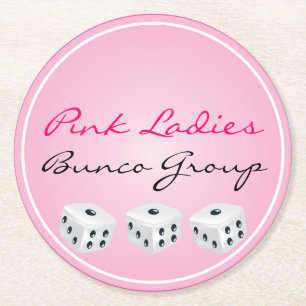 サイコロのコースター ラウンドペーパーコースター