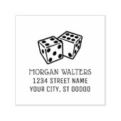 サイコロのペア賭博カジノゲーム名アドレス セルフインキングスタンプ (デザイン)