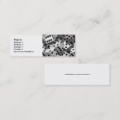 サイコロの人物点描カード スキニー名刺 (正面/裏面)