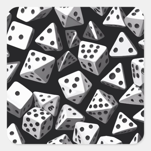 サイコロの喜び:幾何学的カスケード スクエアシール (正面)